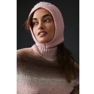 NWOT Anthropologie Mini Knit Hood Hat Cream